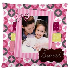 mothers day - Large Premium Plush Fleece Cushion Case (Two Sides)