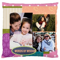 mothers day - Large Premium Plush Fleece Cushion Case (One Side)