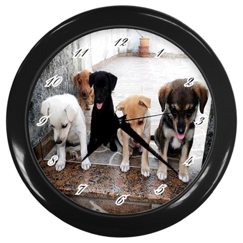 Wall Clock:puppy  By Pamela Sue Goforth Front