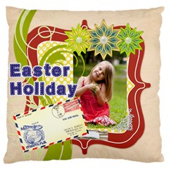 easter - Large Premium Plush Fleece Cushion Case (Two Sides)