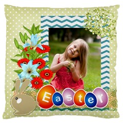 easter - Large Premium Plush Fleece Cushion Case (One Side)