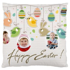 easter - Large Premium Plush Fleece Cushion Case (One Side)