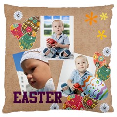 easter - Large Premium Plush Fleece Cushion Case (One Side)