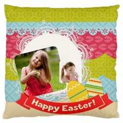 easter - Large Premium Plush Fleece Cushion Case (One Side)