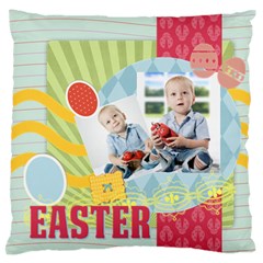 easter - Large Premium Plush Fleece Cushion Case (One Side)