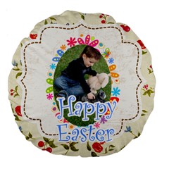 Eastet - Large 18  Premium Plush Fleece Round Cushion 