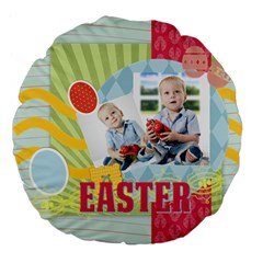 Easter - Large 18  Premium Plush Fleece Round Cushion 