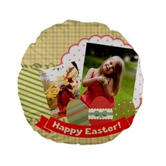 Easter - Standard 15  Premium Plush Fleece Round Cushion 