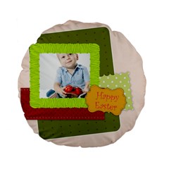 Easter - Standard 15  Premium Plush Fleece Round Cushion 