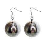 Moon-Dog - 1  Button Earrings