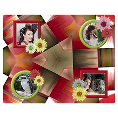 Happy Blanket 2 sided Flano (Medium) - Two Sides Premium Plush Fleece Blanket (Teen Size)