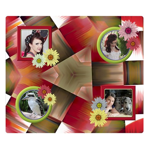 Happy Blanket 2 Sided Flano (small) By Deborah 50 x40  Blanket Back