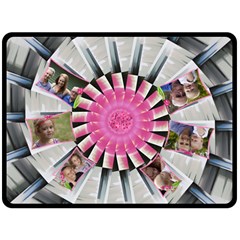 Pretty Pin Wheel Double Fleece Blanket (Large) - Two Sides Fleece Blanket (Large)