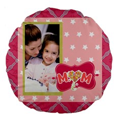 mothers day - Large 18  Premium Plush Fleece Round Cushion 