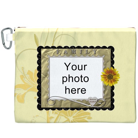 Family Xxxl Canvas Cosmetic Bag By Lil Front