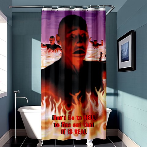 Don t Go To Hell By David Curtain(36 X72 ) - 33.26 x66.24  Curtain(36 X72 )