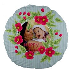 flower kids - Large 18  Premium Plush Fleece Round Cushion 