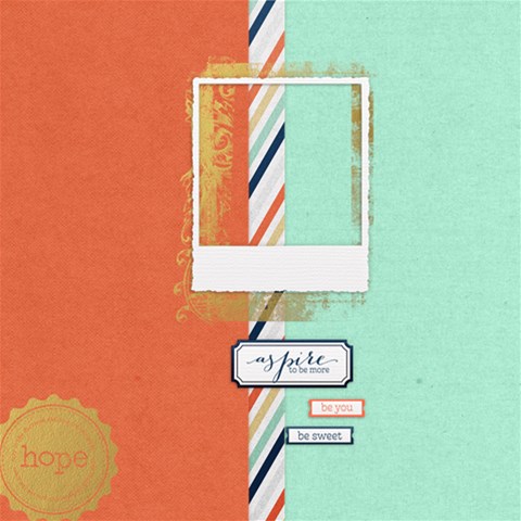 Aspire 1 By Lisa Hanks 12 x12  Scrapbook Page - 1