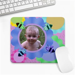 Bees and Flowers Large Mousepad