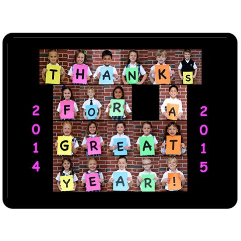 Thanks Fleece By Brianne Tonker 80 x60  Blanket Front