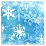 Blue Snowflake Large Satin Scarf - Large Satin Scarf (Square)