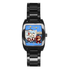 dad - Stainless Steel Barrel Watch dad - Stainless Steel Barrel Watch