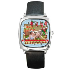 xmas - Square Metal Watch