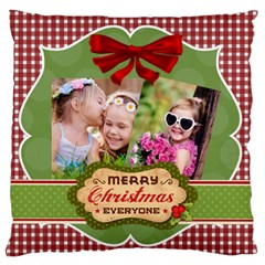 xmas - Large Premium Plush Fleece Cushion Case (Two Sides)