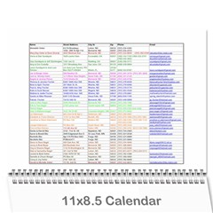 vetter calendar 15-16 - Wall Calendar 11  x 8.5  (12-Months)