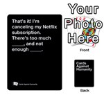 SpasmicPuppy Cards Against Humanity Black Deck - Playing Cards 54 Designs (Rectangle)