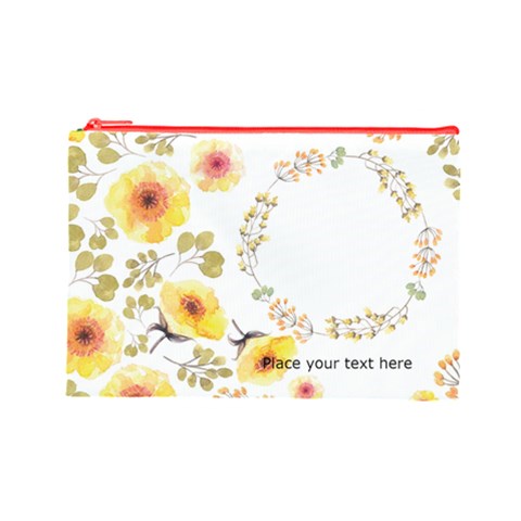 Watercolor Cosmetic Bag (l) By Joy Front