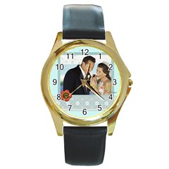 wedding - Round Gold Metal Watch
