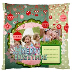 XMAS - Large Premium Plush Fleece Cushion Case (Two Sides)