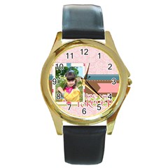 kids - Round Gold Metal Watch