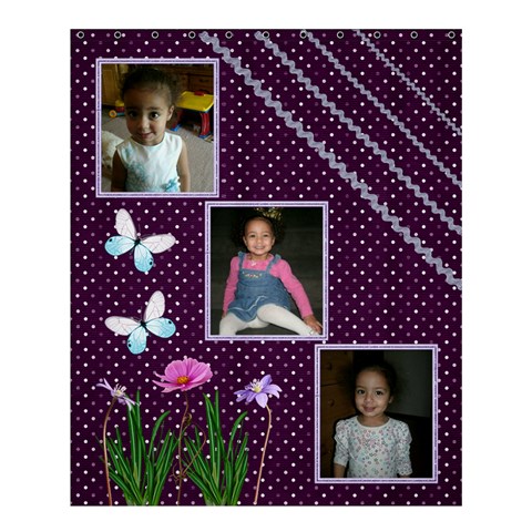 Purple Dot  Curtain By Angeye 60 x72  Curtain
