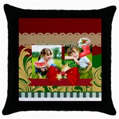 xmas - Throw Pillow Case (Black)