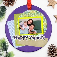 family - Round Ornament (Two Sides)