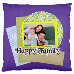 family - Large Premium Plush Fleece Cushion Case (Two Sides)