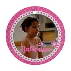 Ballerina - Dancer Ornament 1 side - Ornament (Round)