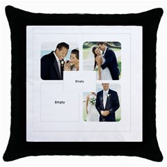 wedding - Throw Pillow Case (Black)