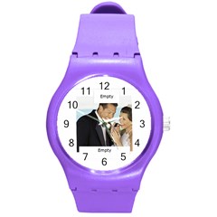 wedding - Round Plastic Sport Watch (M)