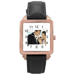 wedding - Rose Gold Leather Watch 