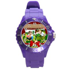 xmas - Round Plastic Sport Watch (L)