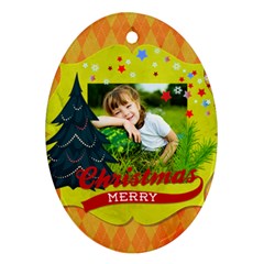 xmas - Oval Ornament (Two Sides)