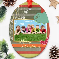 xmas - Oval Ornament (Two Sides)