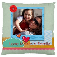 family - Standard Premium Plush Fleece Cushion Case (One Side)