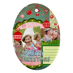 xmas - Oval Ornament (Two Sides)