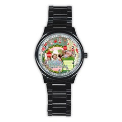 xmas - Stainless Steel Round Watch