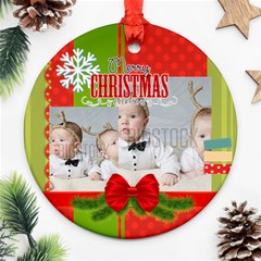 xmas - Round Ornament (Two Sides)