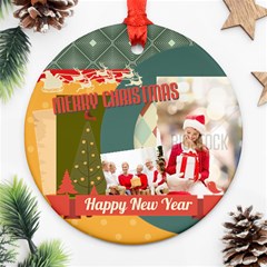 xmas - Round Ornament (Two Sides)